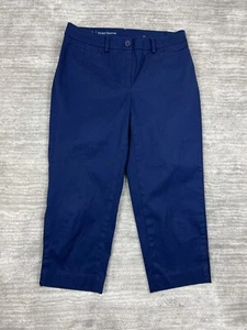 Talbots Pants Women 2 Blue Perfect Skimmer Chino Stretch Cropped - Picture 1 of 11