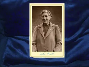 AGATHA CHRISTIE Legendary Mystery Writer Genius Cabinet Card Photograph 2 RP - Picture 1 of 2