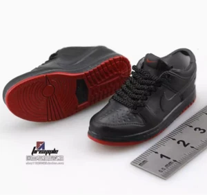 1/6 fashion black sneakers shoes for 12" male hot toys phicen figure hot - Picture 1 of 1