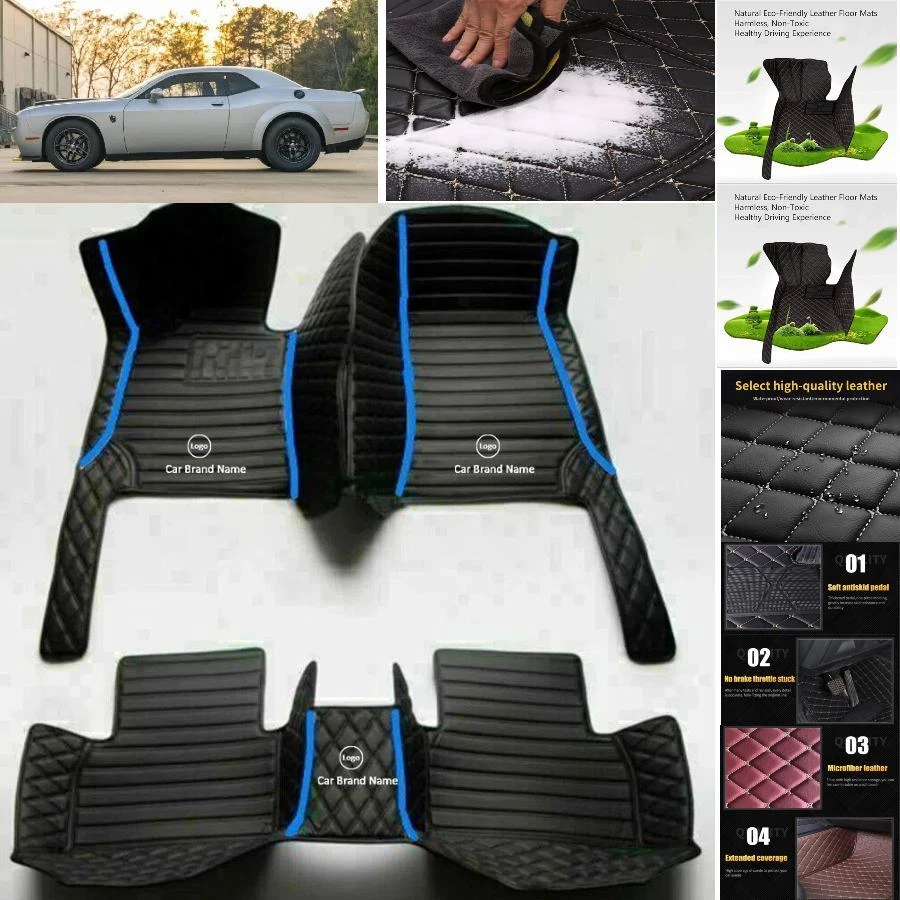 For Fiat 500 500X 500L Car Floor Mats Auto Carpets Waterproof Pads Custom Liners - Imagem 1 de 4