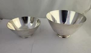 Tiffany & Co. Sterling Silver Candy and Nut 6 1/4" & 5 1/4" Wide Bowls 18oz. - Picture 1 of 14