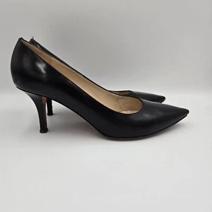 Kate Spade Black Leather Stiletto Pump Heels Women's Size 7.5 B - Picture 1 of 9