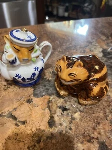 Paul Cardew Alice in Wonderland Salt & Pepper Shakers Cheshire Cat Dormouse Set - Picture 1 of 5