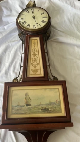 Vintage Warren Telechron Ashland Mass USA  Clock Battery Banjo Eagle 1930'S Cover