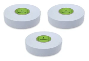 Paquete de rollos de tela para hockey RENFREW PRO (3), cinta de hoja - 24 mm x 25 yardas (BLANCO) - Imagen 1 de 1