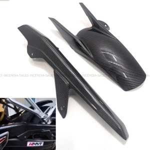 Honda CB650F CBR650F Carbon Fibre Chain Guard Hugger Mudguard Fender 2014-2018 - Picture 1 of 5