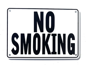 ''NO SMOKING'' Warning Sign - Heavy Weight Aluminum with Easy to Read Text - Picture 1 of 5
