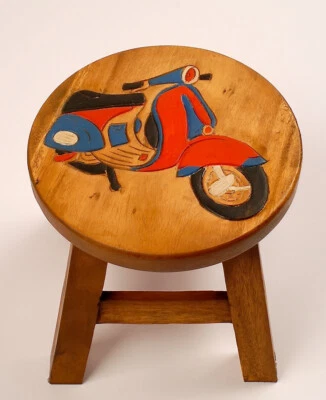 Kinderhocker aus Holz, Vespa, Motorroller, Piaggio, Sitzgruppe, Kita - Bild 1 von 3