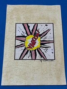 ROY LICHTENSTEIN drawing and painting on old paper signed stamped vintage - Picture 1 of 2