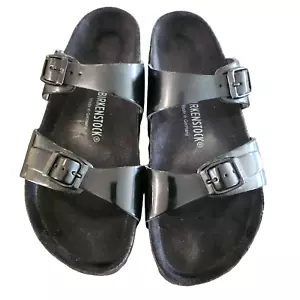 Birkenstock Arizona Leather Black Patent Women 11-11.5, EU 42 - NEW - Picture 1 of 12