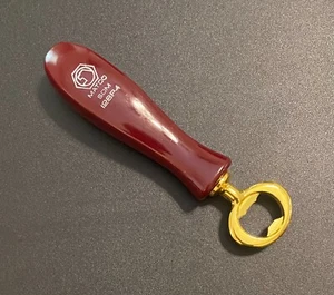 Matco Bottle Opener [ Seller's Creation ] Brass Opener Maroon Handle - Picture 1 of 1