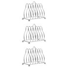 3 Pieces Drying Rack Dishes and Silver Drainer