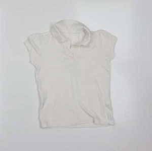 George Girls White Cotton blend Polo Size 6-7 Years - Picture 1 of 12