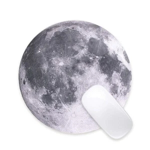 Mond Mouse pad Runde Desktop-Zubehör Niedlich Schreibtisch-Pad Zuhause - Afbeelding 1 van 8