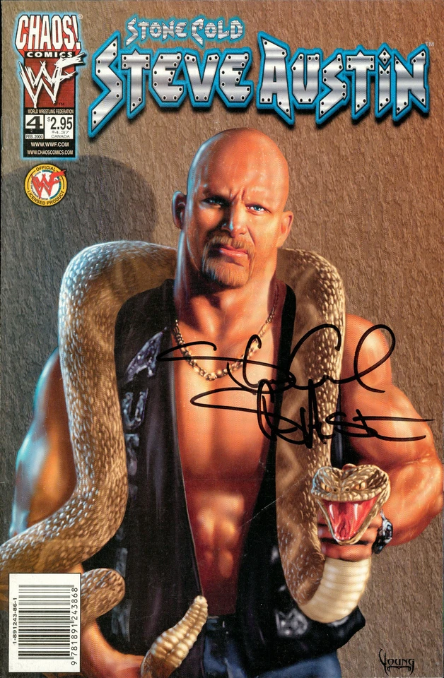 Cómic Stone Cold Steve Austin firmado WWF Foto 1 de 1