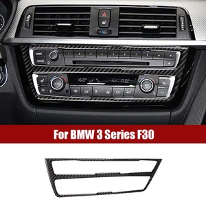 Black Carbon Fiber Car Center CD Panel Frame Trim sticker For BMW 3 4 GT F30 F31 - Picture 1 of 7