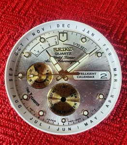 Seiko 6M15-902M Quartz World Timer Chronograph Dial Intelligent Calendar Parts - Picture 1 of 4