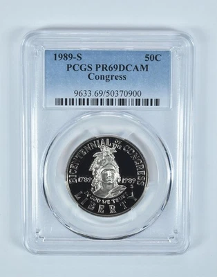 1989-S Congress Commemorative Half Dollar PR69 DCAM PCGS *1184 - Image 1 of 4