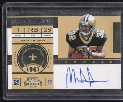 2011 Playoff Contenders #213 Mark Ingram On Card Auto RC Saints - Image 1 of 2