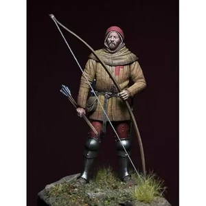 1/24 Resin Model Kit English Medieval Castle Guard Archer Unpainted - Picture 1 of 1