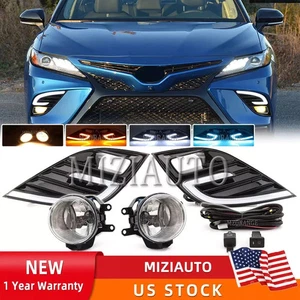 LED Daytime Running Lights DRL Fog Signal Lamp For Toyota Camry SE XSE 2018-2020 - Picture 1 of 19