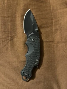 Kershaw Black Shuffle Bottle Opener Folding Pocket Knife Kershaw 8700BLK Used - Picture 1 of 6