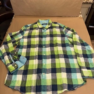 Camicia Tommy Bahama 💯% lino manica lunga 2XL. B2 - Foto 1 di 9