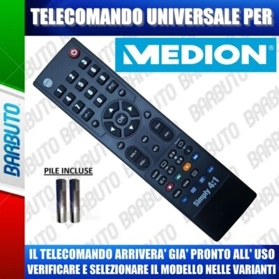 TELECOMANDO UNIVERSALE MEDION CLICCA IL TUO MODELLO LO RICEVERAI GIA PRONTO - Immagine 1 di 2