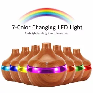 300ML Air Humidifier 7 LED Essential Oil Diffuser Ultrasonic Aromatherapy Home - Picture 1 of 14