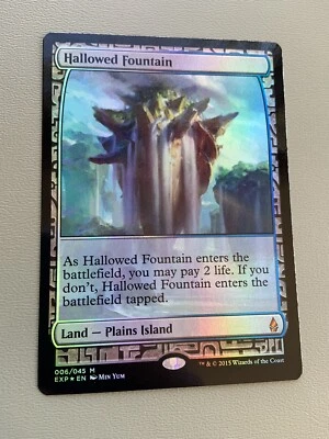 MTG LP Foil Zendikar Expeditions Hallowed Fountain x1 Magic the Gathering - Image 1 of 4