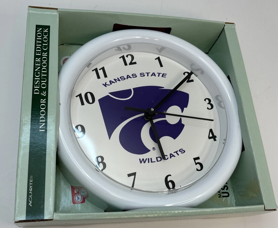 Reloj de pared tradicional acurita Kansas State Wildcats Foto 1 de 4