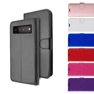 Custodia per Google Pixel 8 8Pro 7a 6a 7 6 pelle flip portafoglio sottile cover - Foto 1 di 21