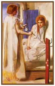 Dante Gabriel Rossetti The Annunciation #2 Counted Cross Stitch Pattern - Picture 1 of 3