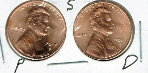 2017-D & P Two Brilliant Uncirculated Lincoln Cent Type Coins Cover
