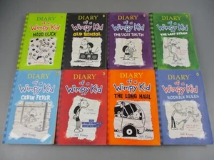 Diary of A Wimpy Kid Jeff Kinney Bundle Bulk Lot 8 Mixed Books Paperbacks - Picture 1 of 6