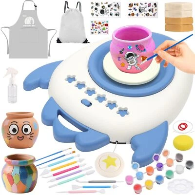 Töpfer-set für Kinder mit Ton Lufttrocknend Töpferscheibe Elektrisch Enthält ... - Bild 1 von 4