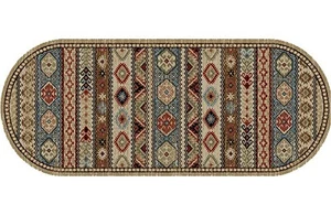 Chiseled Rock Oval Runner Hearth Rug Lodge Southwest 2'2"x5'3"  *FREE SHIPPING* - Picture 1 of 1