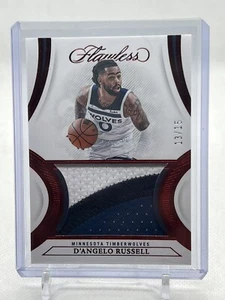 2021-22 Panini Flawless D'Angelo Russell 3 Color Patch 13/15 Minnesota T’Wolves - Picture 1 of 7