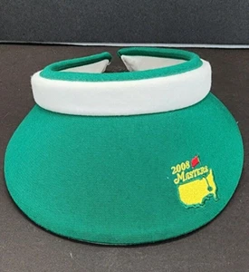 NWT 2008 Masters Green & White Visor Magnolia Lane Sun Shade Hat NOS - Picture 1 of 9
