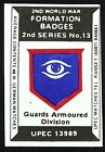 Matchbox label WW2 Formation Badges Guards Armoured Division MH376