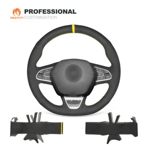 Hand Stitched Suede Car Steering Wheel Cover for Renault Koleos Megane Talisman - Imagen 1 de 10
