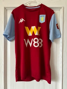 Aston Villa 2019 2020 Home Football Shirt SOCCER JERSEY KAPPA SIZE L - Picture 1 of 7