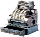 Old Time Cash Register Die Cast Metal Collectible Pencil Sharpener