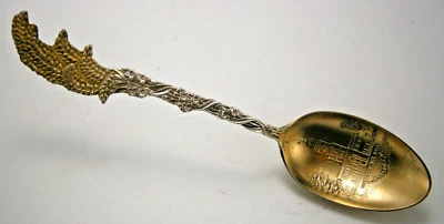 INDEPENDENCE HALL Philadelphia, PA Sterling Silver Souvenir Spoon Early 1900s Foto 1 de 4