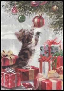 Greeting Card - Cat Kitten - Richard MacNeil - Christmas - 0172 - Picture 1 of 2