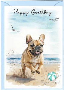 French Bulldog / Frenchie (4"x 6") Birthday Card - blank inside - by Starprint - Picture 1 of 1