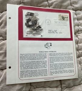 1985 World War I Veterans WWI First Day Issue FDC on PCS History Panel NM-MT - Picture 1 of 1