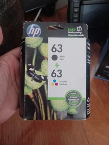 Genuine HP 63 Ink Cartridge 2-Pack Black & Tri-Color Combo Exp 2019 - Afbeelding 1 van 2