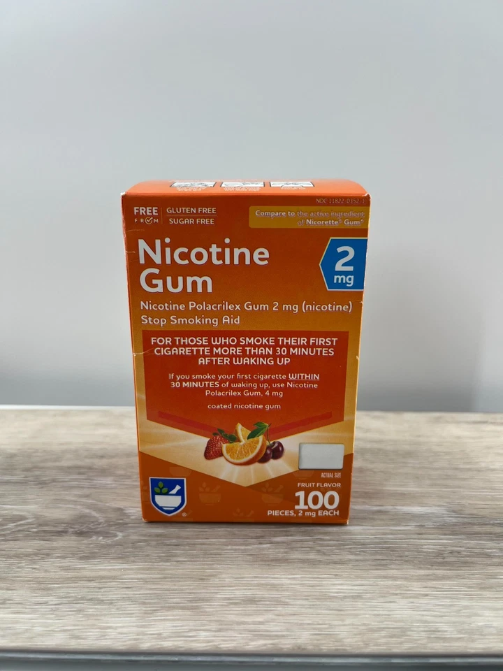 Rite Aid 2 MG Nicotine Fruit Flavor Gum Exp 10/2021 C57