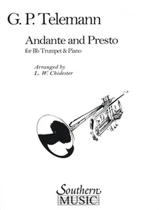 G.P Telemann Andante and Presto for Bb Trumpet and Piano (HL03774694) - Picture 1 of 1